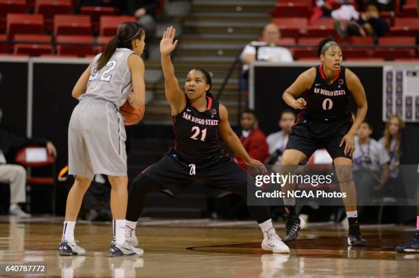 Takes on Fresno State during the 2014 Mountain West Conference Women's Basketball Championship at Thomas & Mack Center in Las Vegas, NV. Justin...