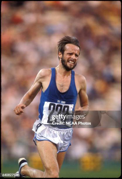 Lasse Viren of Finland raises his arms after wining the 10,000 m race during the Olympic games in Munich, West Germany. Viren also won the 5,000 m...