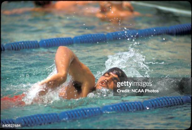 Mark Spitz of the US in action swimming during the Olympic games in Munich, West Germany. Spitz swan in seven events: he won all seven, each in a...