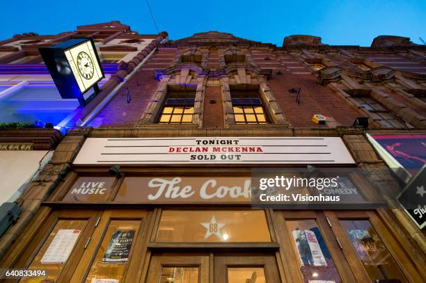 Signs outside the Cookie show Declan McKenna's sold out concert as part of Independent Venue Week on January 24, 2017 in Leicester, England.