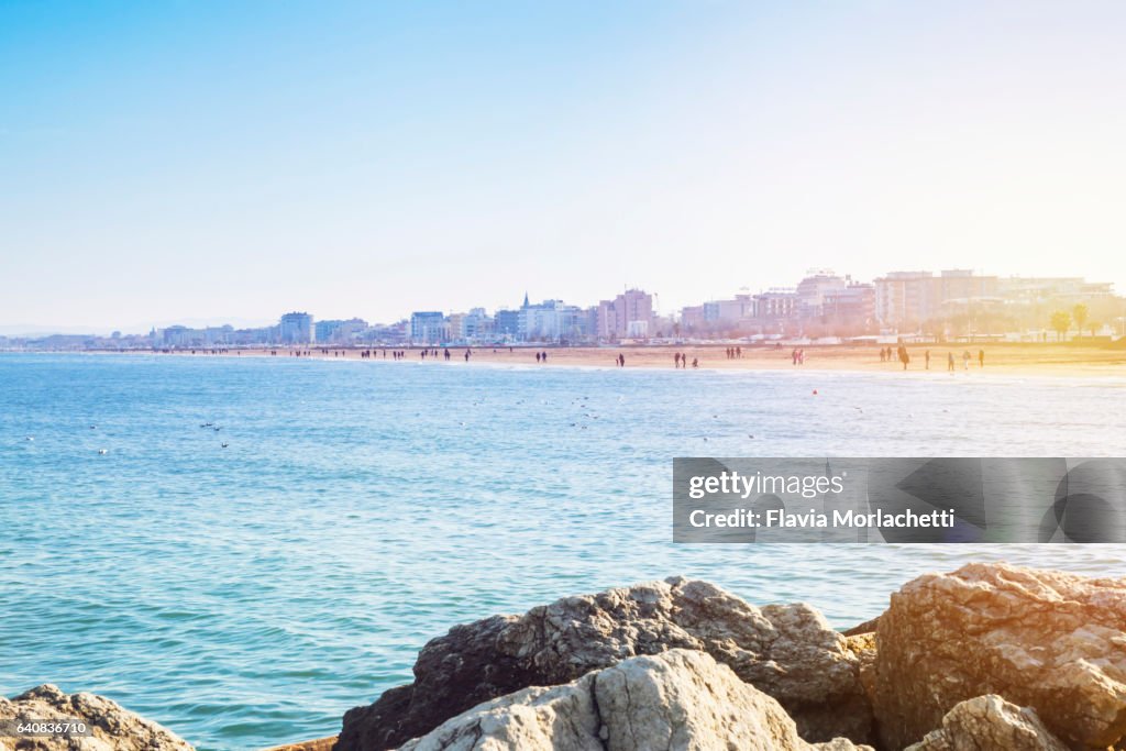 Rimini beach, Italy