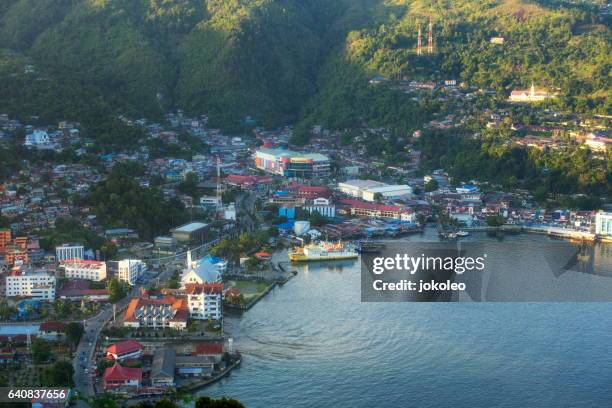 jayapura city - jayapura stock-fotos und bilder