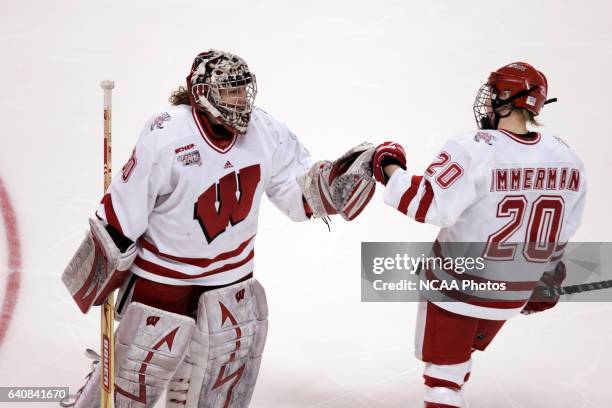 Wisconsin plays Mercyhurst in the 2009 NCAA Photos via Getty Images Division I Women's Ice Hockey Championship held at Agganis Arena on the Boston...