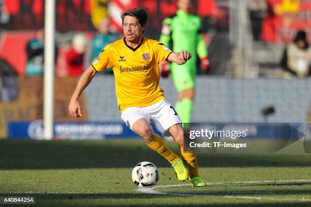 Andreas Lambertz of Dynamo Dresden in action during the Second Bundesliga match between 1. FC Nuernberg and SG Dynamo Dresden at Arena Nuernberg on...