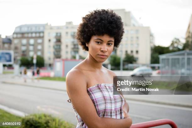 mixed race woman with no expression - sleeveless stock pictures, royalty-free photos & images