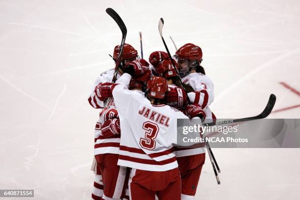 Wisconsin plays Mercyhurst in the 2009 NCAA Photos via Getty Images Division I Women's Ice Hockey Championship held at Agganis Arena on the Boston...