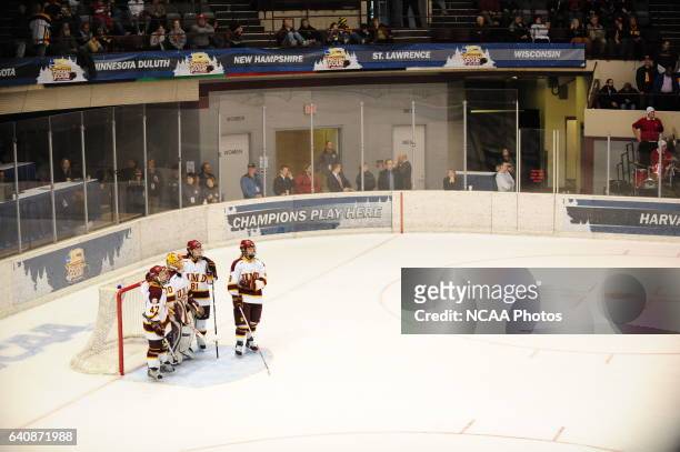 The University of Minnesota Duluth versus the University of Wisconsin during the Division I Women's Ice Hockey Championship held at the Duluth...