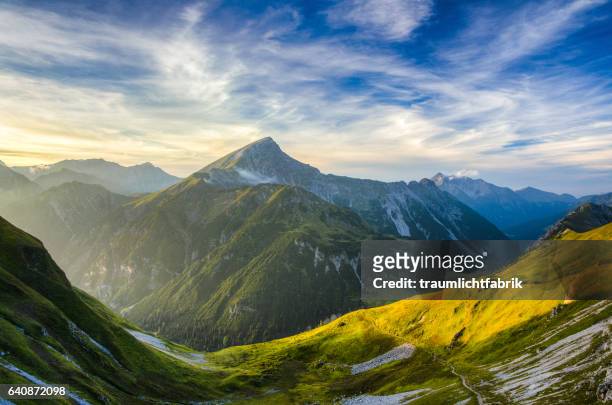afternoon mountain view - european alps stock pictures, royalty-free photos & images