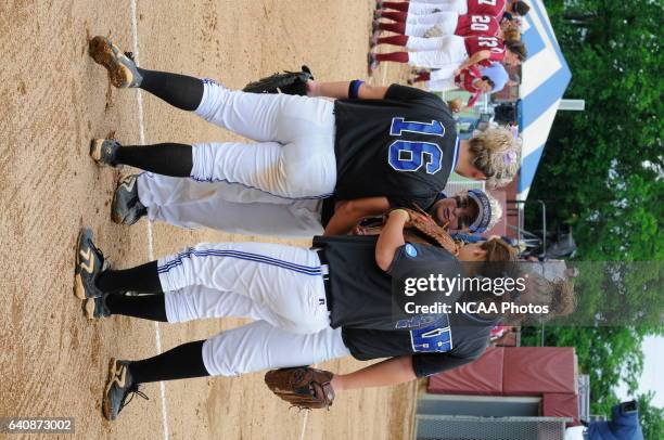Lock Haven University takes on the University of Alabama in Huntsville during the Division II Women's Softball Championship held at the James I....