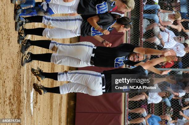 Lock Haven University takes on the University of Alabama in Huntsville during the Division II Women's Softball Championship held at the James I....