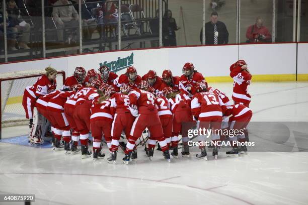 Boston University plays the University of Wisconsin in the Division I Women's Ice Hockey Championship held at Tulio Arena on the Mercyhurst College...