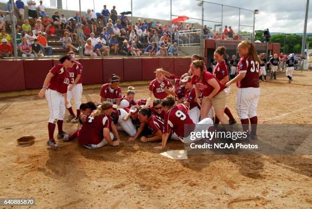 Lock Haven University takes on the University of Alabama in Huntsville during the Division II Women's Softball Championship held at the James I....