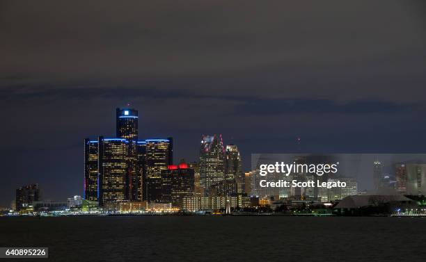 Street view of Detroit skyline on January 19, 2017 in Detroit, Michigan.