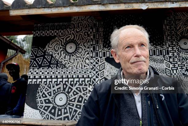 Writer Erri De Luca at the presentation of "Meal Suspended" at Casetta Rossa in Garbatella,on February 2, 2017 in Rome, Italy. The initiative...