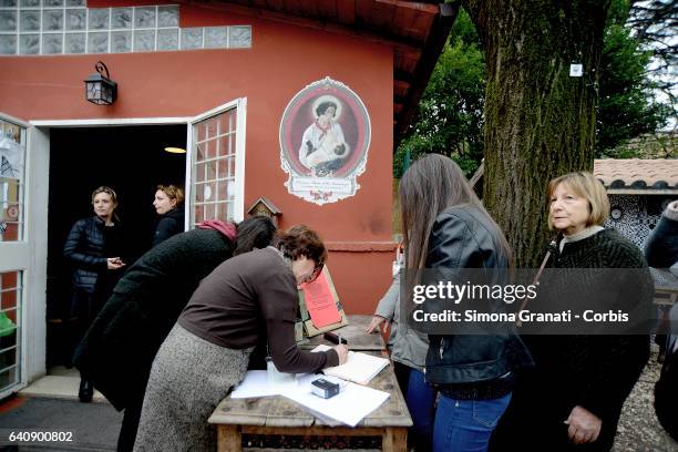 Presentation of "Meal Suspended" at Casetta Rossa in Garbatella,on February 2, 2017 in Rome, Italy. The initiative promotes the possibility of...