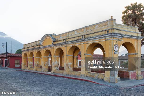antigua guatemala on foot - hispanoamérica stock pictures, royalty-free photos & images