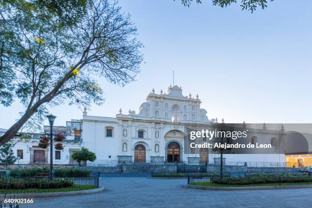 churches of antigua guatemala - ruina antigua stock pictures, royalty-free photos & images