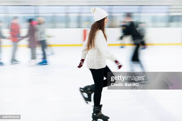 winter breaks - indoor skating stock pictures, royalty-free photos & images