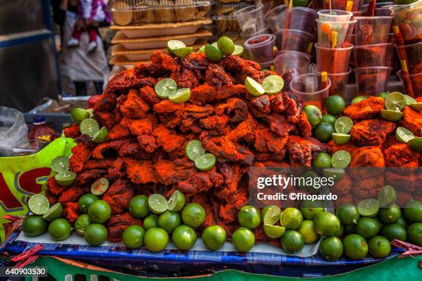 chito meat, street manjar in mexico - street food market stock pictures, royalty-free photos & images