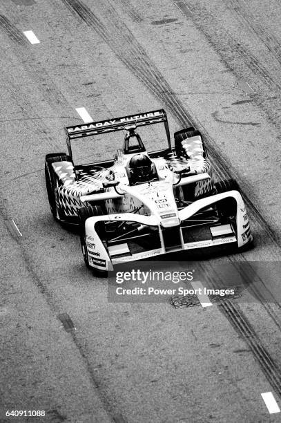 Loic Duval of Faraday Future Dragon Racing during the qualification of FIA Formula E Championship HKT Hong Kong ePrix at the Central Harbourfront...