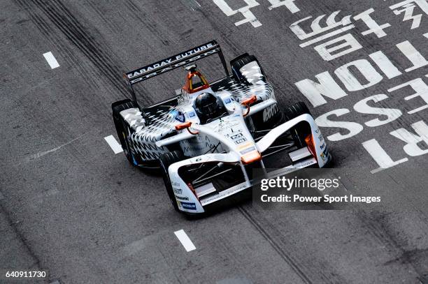 Loic Duval of Faraday Future Dragon Racing during the qualification of FIA Formula E Championship HKT Hong Kong ePrix at the Central Harbourfront...