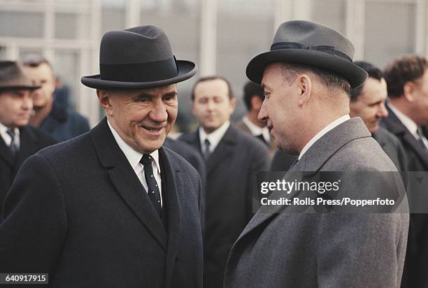 Soviet Russian Premier and statesman, Alexei Kosygin pictured with other party delegates at a conference in 1970.