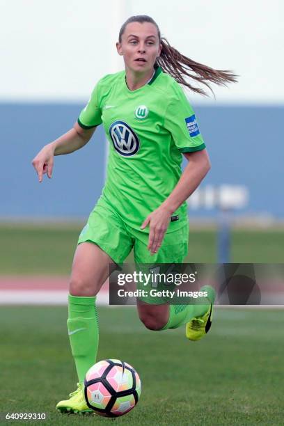 Noelle Maritz of Wolfsburg during the Women's Friendly Match between VfL Wolfsburg Women's and SC Huelva on February 2, 2017 in Vila Real Santo...