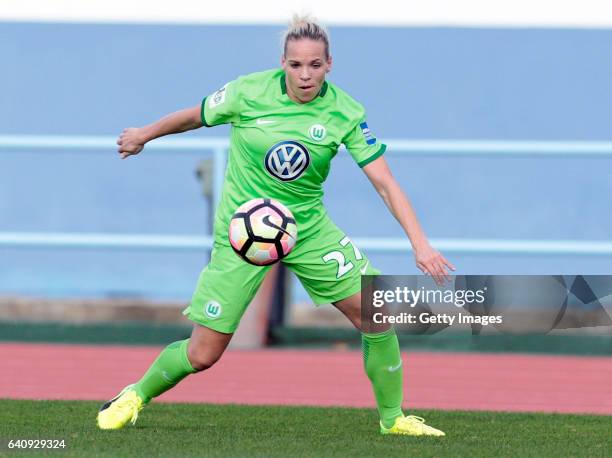 Isabel Kerschowski of Wolfsburg during the Women's Friendly Match between VfL Wolfsburg Women's and SC Huelva on February 2, 2017 in Vila Real Santo...
