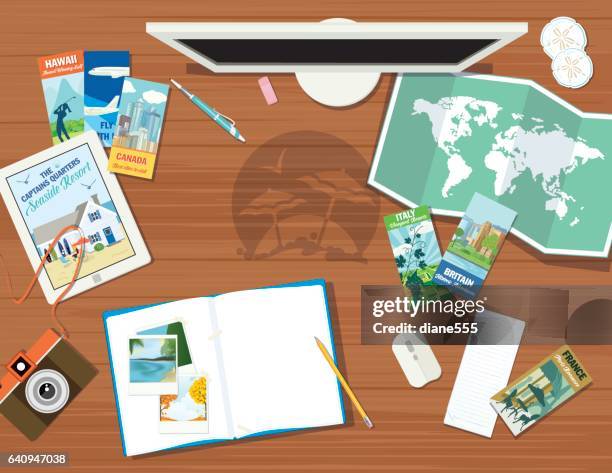 旅遊規劃 - pamphlet 幅插畫檔、美工圖案、卡通及圖標