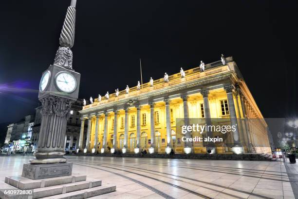 grand theatre of bordeaux, france - bordeaux square stock pictures, royalty-free photos & images