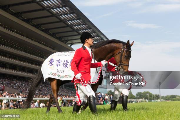 Makahiki wins the Race 10 Tokyo Yushun Japanese Derby at Tokyo Racecourse on May 29, 2016 in Tokyo, Japan. Tokyo Yushun Japanese Derby, is the second...