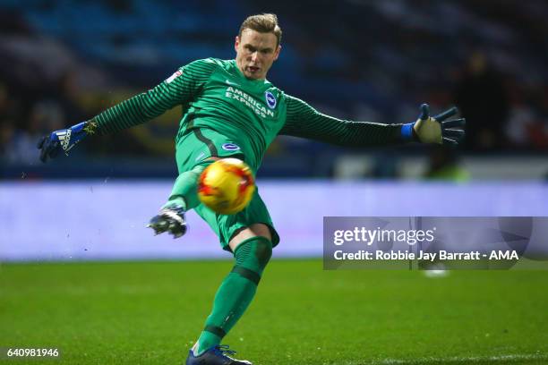 David Stockdale of Brighton & Hove Albion during the Sky Bet Championship match between Huddersfield Town and Brighton & Hove Albion at The John...