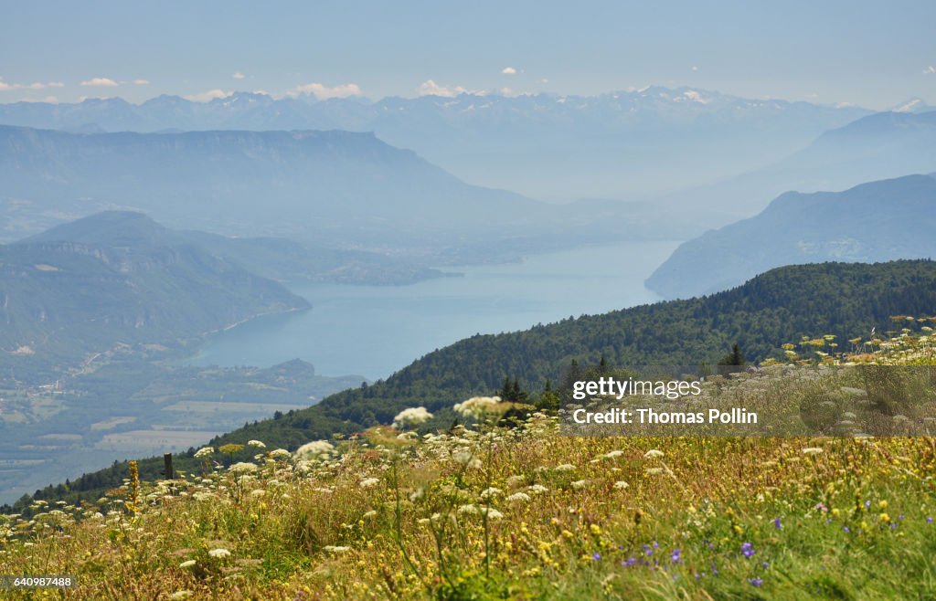 Bourget Lake from the mountains