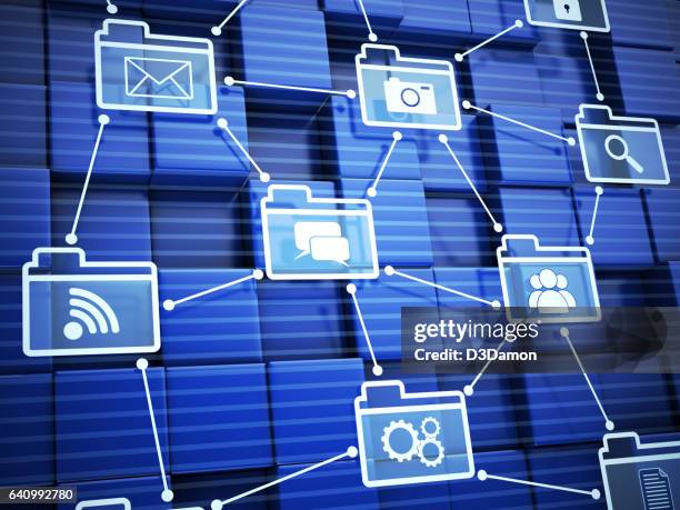 folders network - electronic file stock pictures, royalty-free photos & images