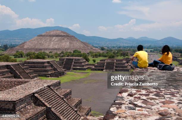 teotihuacan - mexico city tourist stock pictures, royalty-free photos & images