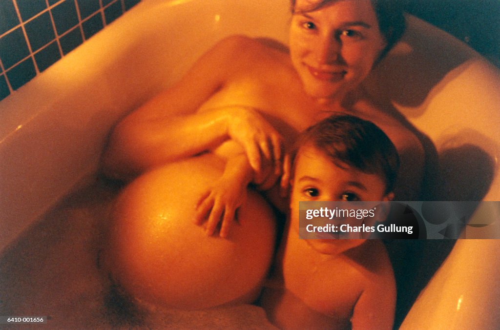 Mother and Baby in Bath