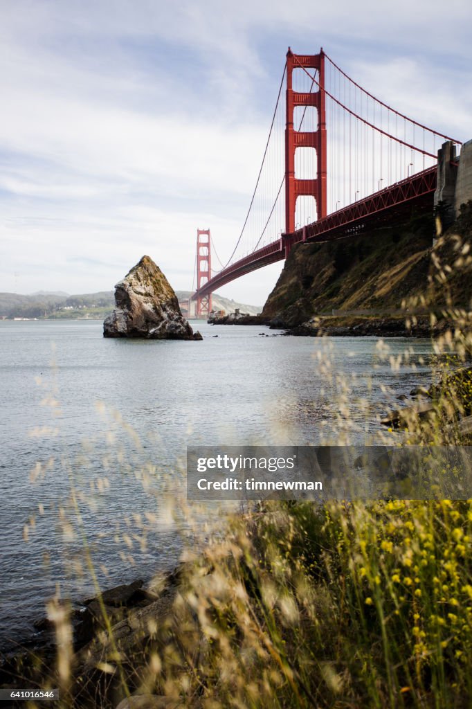 Stock Foto vertikal Golden Gate Bridge Kalifornien