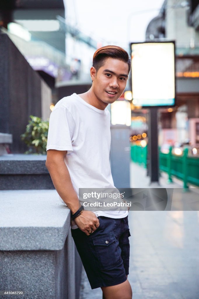 Portrait of a young man in Siam Square - Bangkok