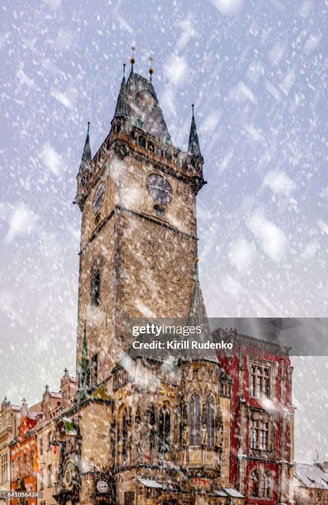 Old Town Hall Tower in winter