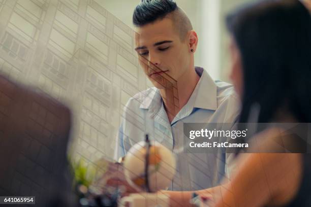 business meeting - man double exposure profit concept stock pictures, royalty-free photos & images