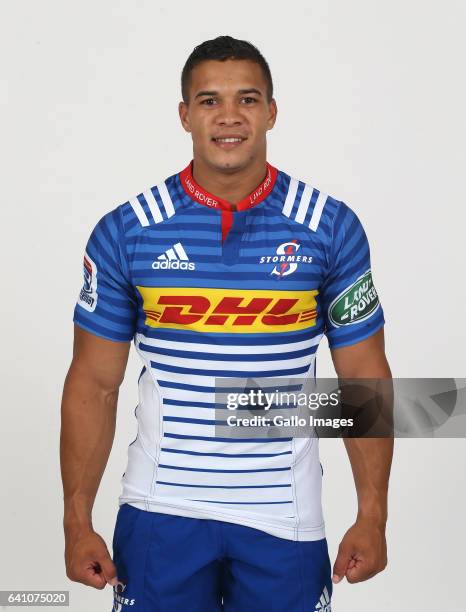 Cheslin Kolbe during DHL Stormers photocall session at High Performance Centre on January 23, 2017 in Cape Town, South Africa.