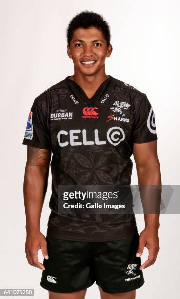 Garth April during Cell C Sharks photocall session at Growthpoint Kings Park on January 25, 2017 in Durban, South Africa.
