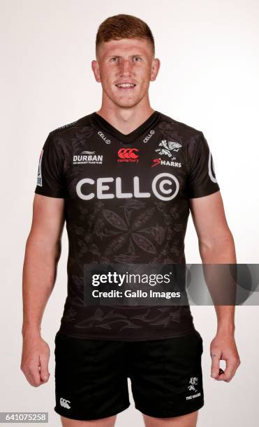 Jacques Vermeulen during Cell C Sharks photocall session at Growthpoint Kings Park on January 25, 2017 in Durban, South Africa.