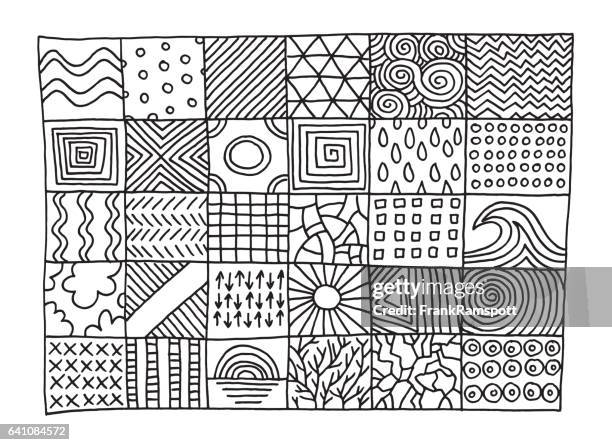 Simple Patterns Full Set Of Simple Patterns Drawing High-Res Vector Graphic - Getty Images
