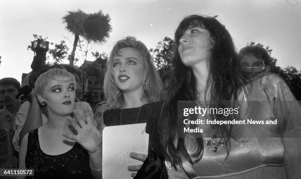 At the Commitments premier in the Savoy Cinema, Dublin, the backing singers: Bronagh Gallagher, Angeline Ball and Maria Doyle Kennedy, circa...