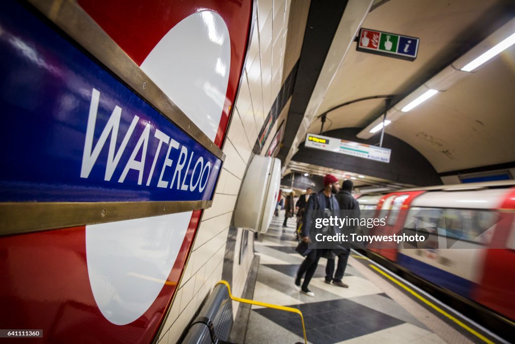 London Tube subway Waterloo Station