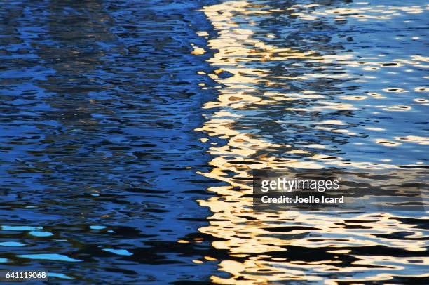 reflection on the sea - skala greece ストックフォトと画像