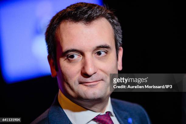 Florian Philippot, Vice President of the French far right National Front political party attends the 'Assises de la présidentielle' of Marine Le Pen,...