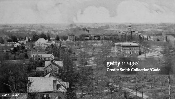 Aerial view of the campus of Clemson University, South Carolina, 1916. .