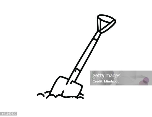 landscaping icon - spade stock illustrations